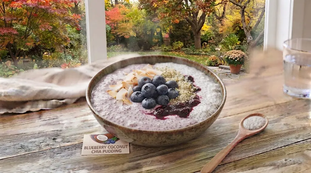 Blueberry Coconut Chia Pudding
